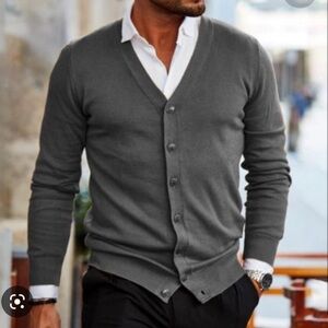 NWT Standard V-Neck Button Plain Slim Mens Sweater
Size Small